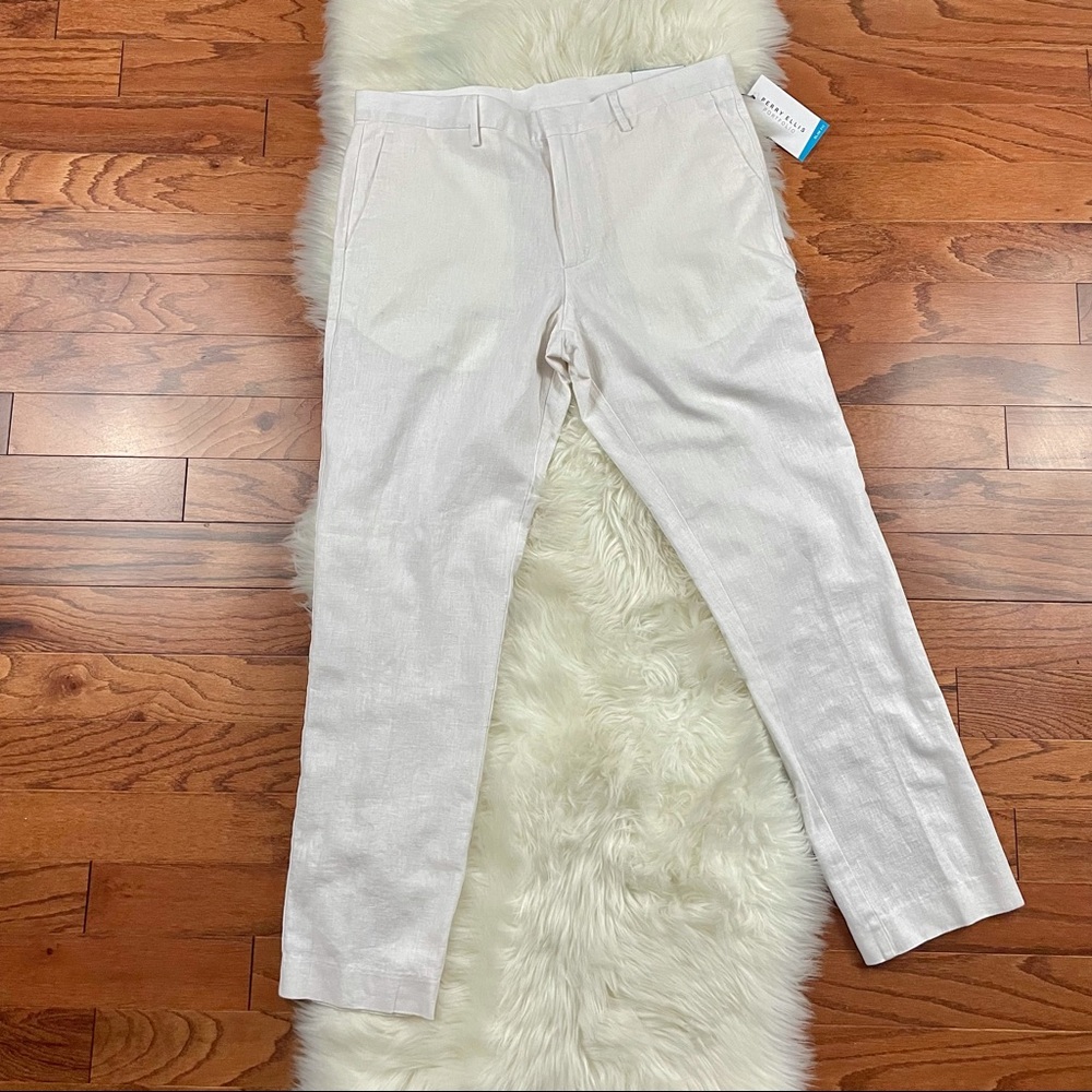 ‼️SOLD‼️NWT Perry Ellis Portfolio Men’s Slim Fit Linen/Cotton Blend Sz 36x32